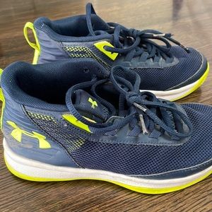 Under Armour navy high top sneakers worn 2x!